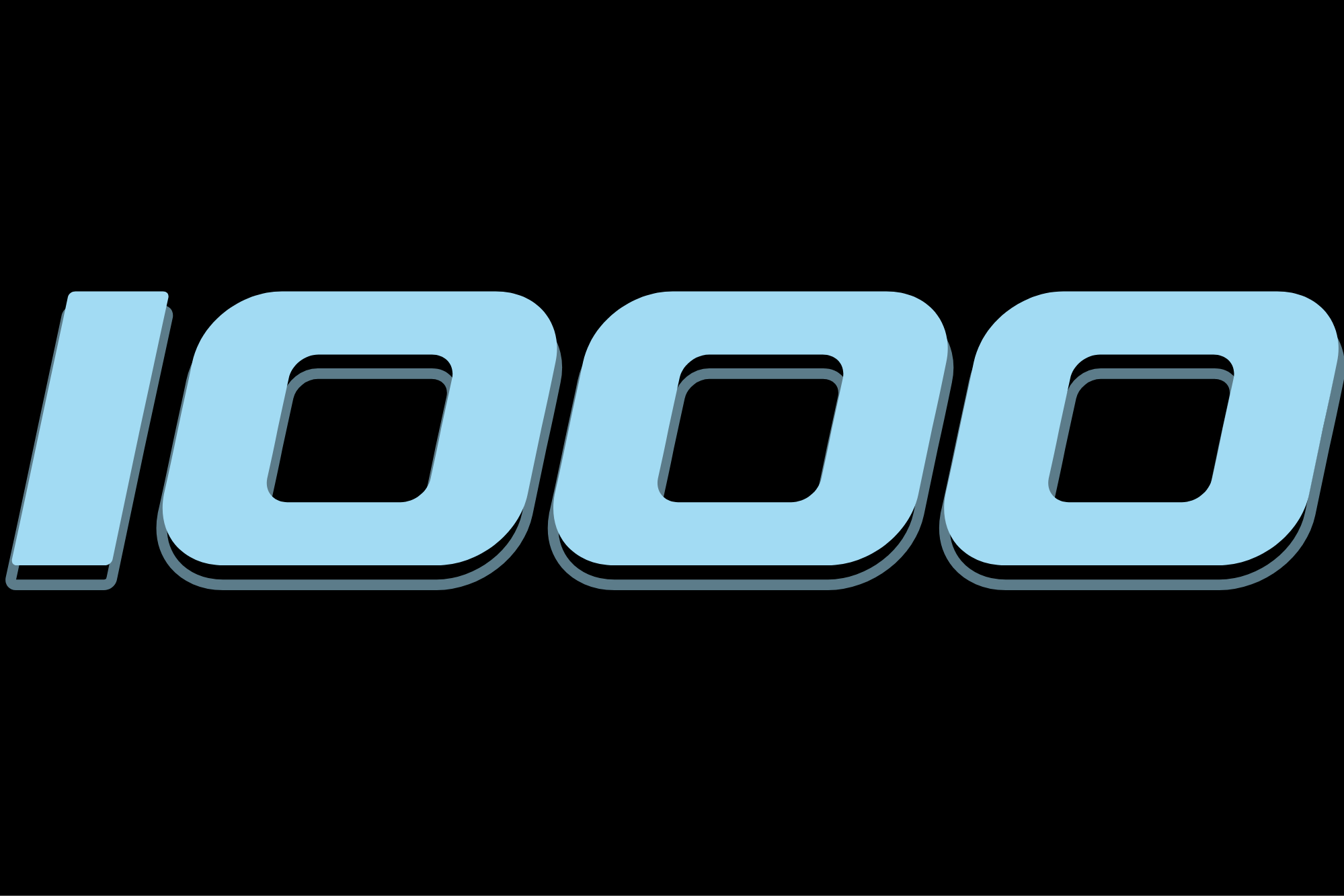 1000-class milestone badge