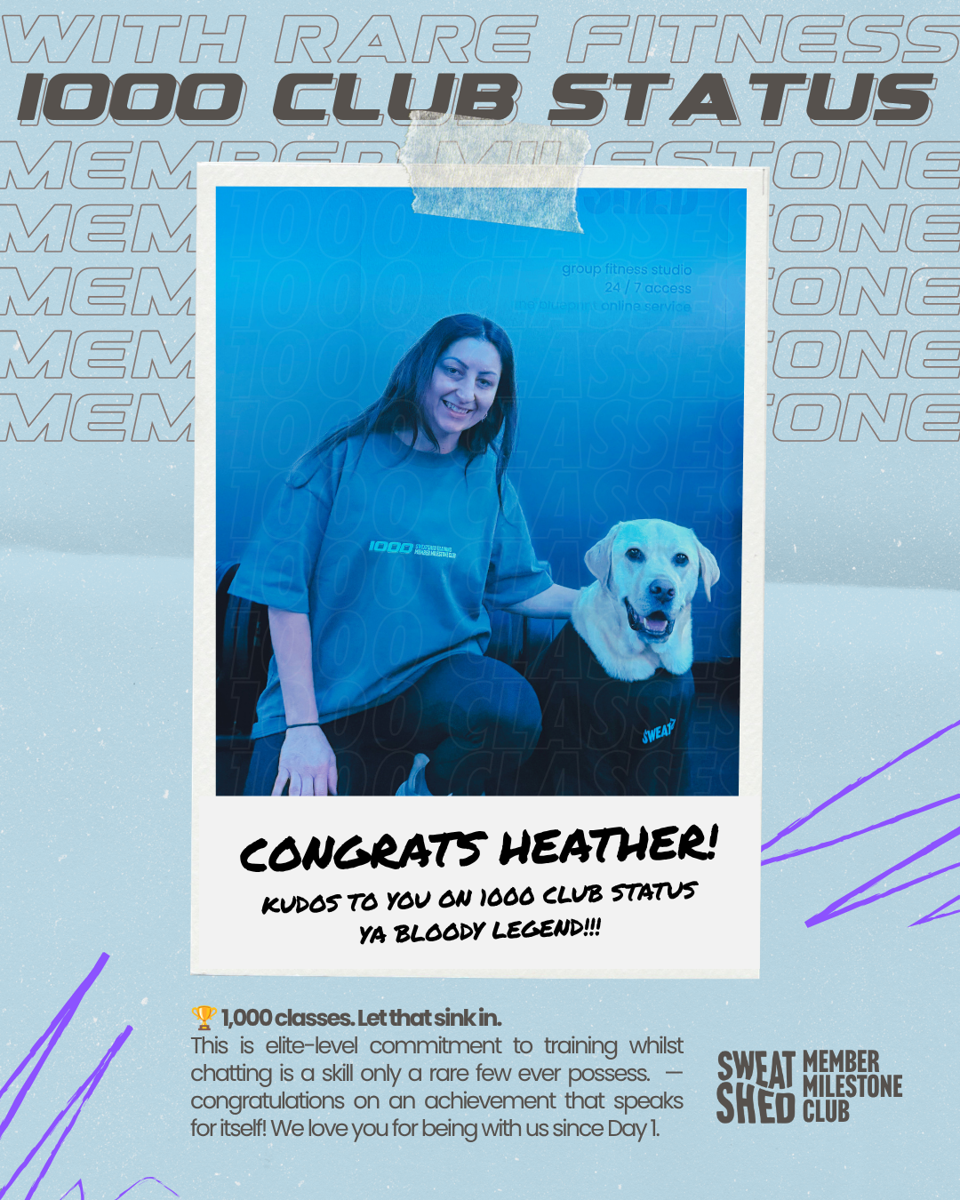 Heather — 1000-class milestone